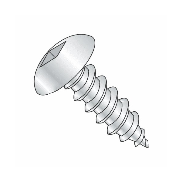 Newport Fasteners Sheet Metal Screw, #8 x 2 in, 18-8 Stainless Steel Truss Head Square Drive, 500 PK 938482-500 - main